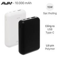 Pin sạc dự ph&ograve;ng Polymer 10000mAh Type C AVA+ DS2107