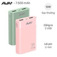 Pin sạc dự ph&ograve;ng 7500 mAh AVA+ LJ JP199