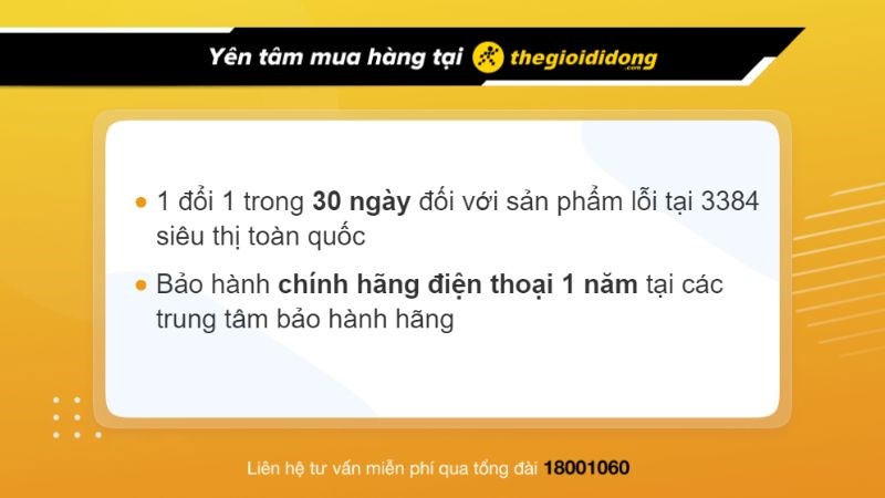 Yên tâm mua hàng tại Thế Giới Di Động