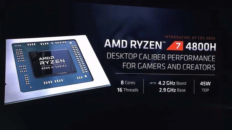 AMD Ryzen 7 4800H hiệu năng mạnh mẽ