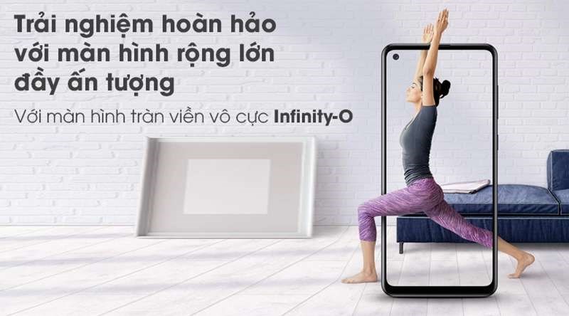 A21s với m&agrave;n h&igrave;nh cực lớn