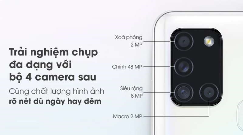 Cụm camera kh&aacute;c biệt của Galaxy A21s