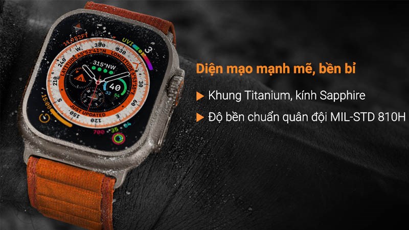 Apple Watch Ultra đ&atilde; đạt ti&ecirc;u chuẩn qu&acirc;n đội  MIL-STD 810H