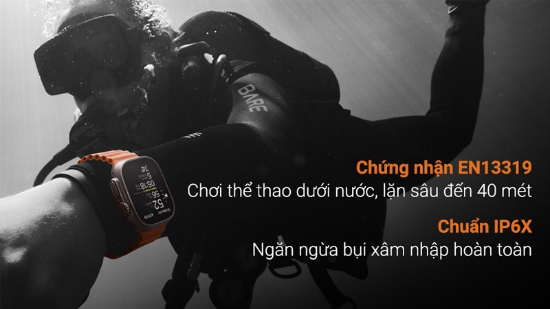 Apple Watch Ultra sở hữu khả năng chống nước 10 ATM