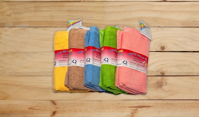 Khăn mặt cotton kháng khuẩn KACHOOBABY 30x50 cm - Màu ngẫu nhiên