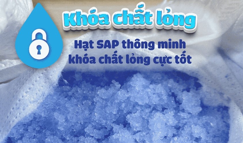 Hạt siêu thấm SAP thấm hút và khóa chất lỏng tốt