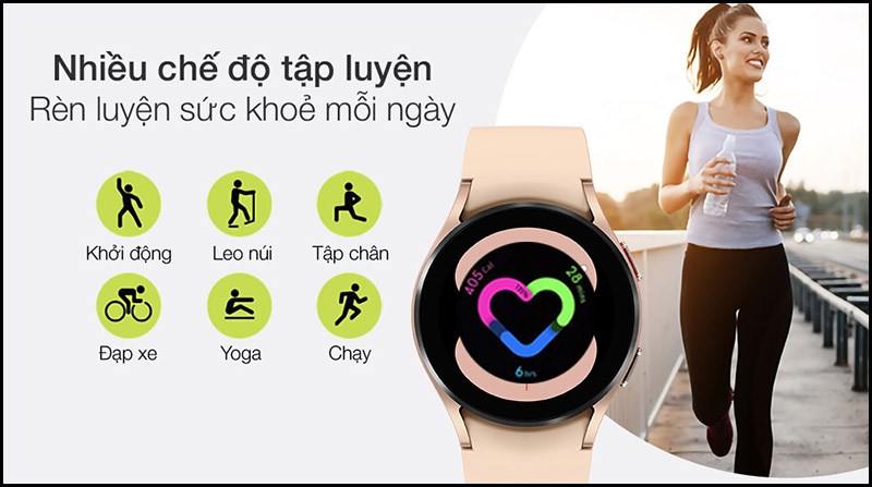 Nhiều chế độ tập luyện được t&iacute;ch hợp để r&egrave;n luyện sức khỏe mỗi ng&agrave;y