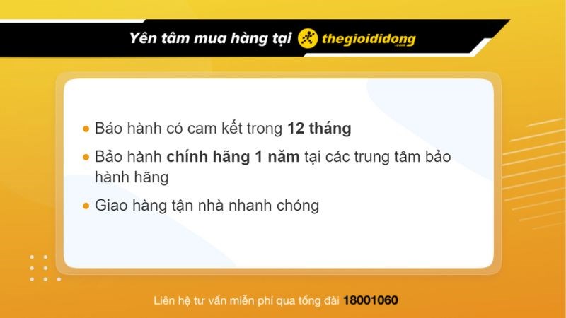 Chính sách bảo hành tại Thế Giới Di Động