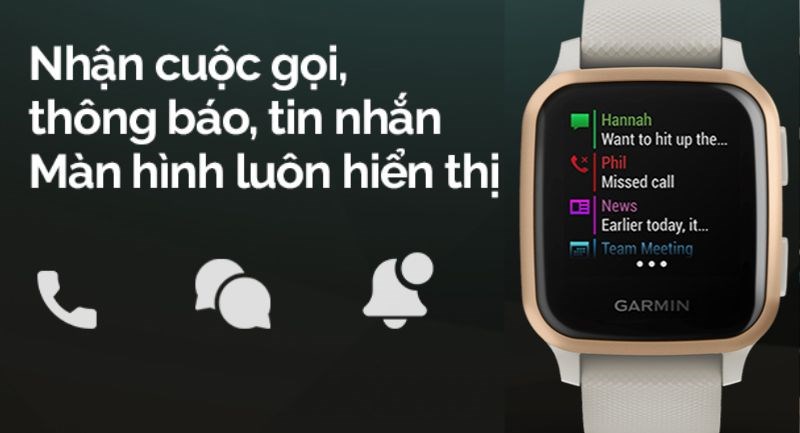 Với t&iacute;nh năng m&agrave;n h&igrave;nh hiển thị th&igrave; bạn sẽ nhận được th&ocirc;ng b&aacute;o ngay lập tức