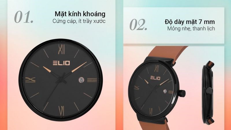 Đồng hồ d&acirc;y da thanh lịch