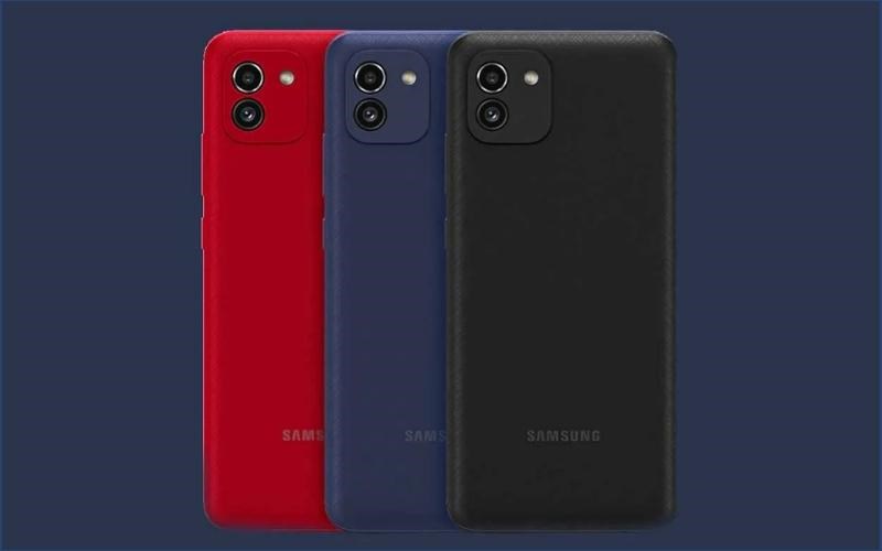 Điện thoại Samsung Galaxy A03 3GB  c&oacute; giao diện mặt lưng nh&aacute;m kh&aacute; ấn tượng 
