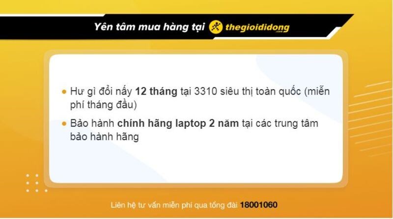 Ch&iacute;nh s&aacute;ch bảo h&agrave;nh laptop tại Thế Giới Di Động