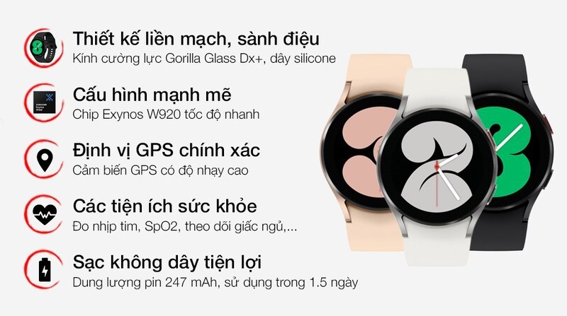Samsung Galaxy Watch 4 có thiết kế đơn giản, khung viền nhôm