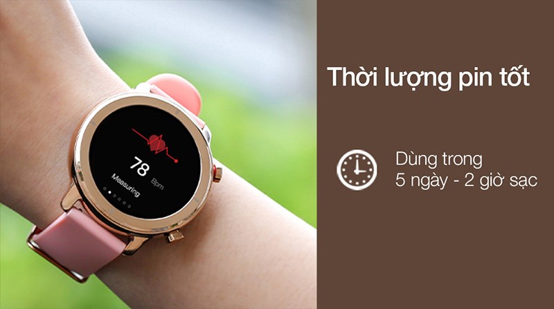 Thời lượng pin sử dụng được 5 ngày liên tục chỉ sau 2 giờ sạc Thời lượng pin sử dụng được 5 ngày liên tục chỉ sau 2 giờ sạc