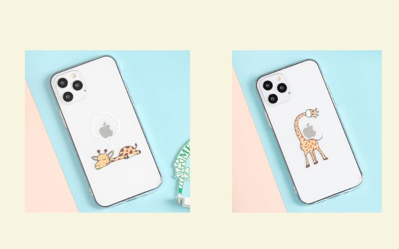 Cặp ốp lưng hình hươu cao cổ dễ thương