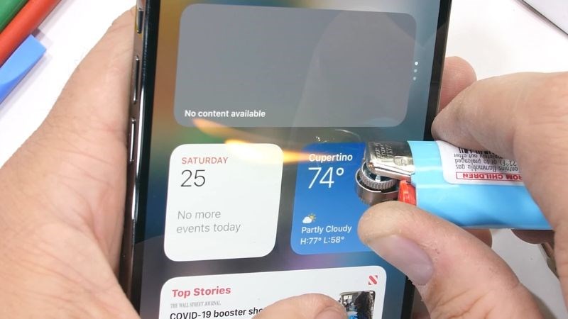 Thử nghiệm hơ lửa với iPhone 13 Pro Max