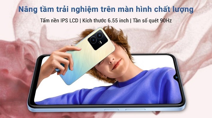 Điện thoại vivo Y22s 8GB mang trải nghiệm màn hình vô cùng ấn tượng