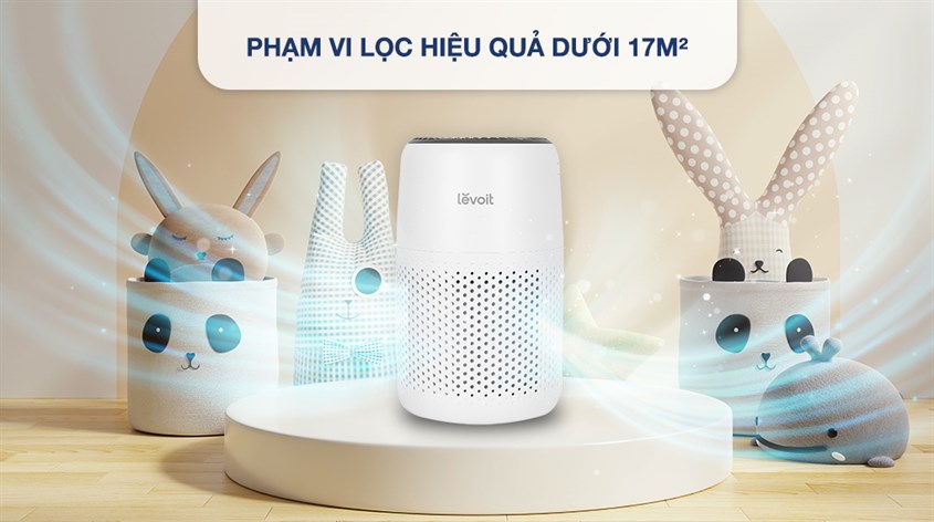 Máy lọc không khí Levoit Core Mini 7W có phạm vi lọc hiệu quả dưới 17m2