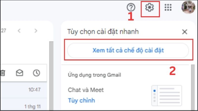 Vào Xem tất cả chế độ cài đặt