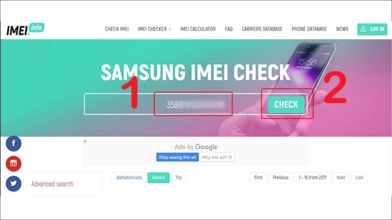 Xem thông tin thiết bị qua IMEI