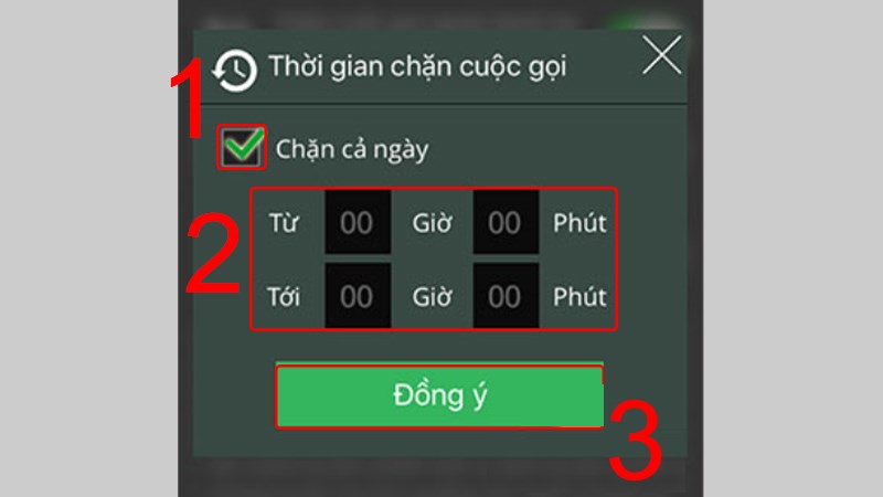 Đặt thời gian 