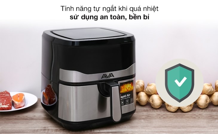 Nồi chiên không dầu AVA KDF-593D 7.5 lít sử dụng an toàn, tiết kiệm thời gian nấu nướng