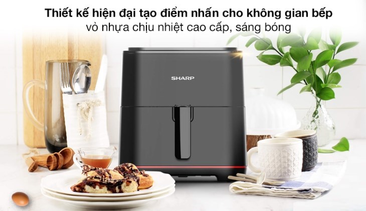 Nồi chiên không dầu Sharp KF-AF70EV-BK 7 lít đến từ thương hiệu uy tín