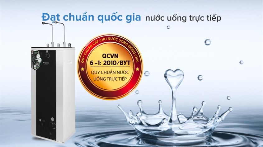 Nước sau lọc cần phải đạt tiêu chuẩn về chất lượng nước – QCVN 6-1:2010/BYT do Bộ Y tế ban hành