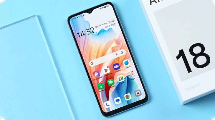 OPPO A18 trang bị bảo mật khuôn mặt tiện lợi