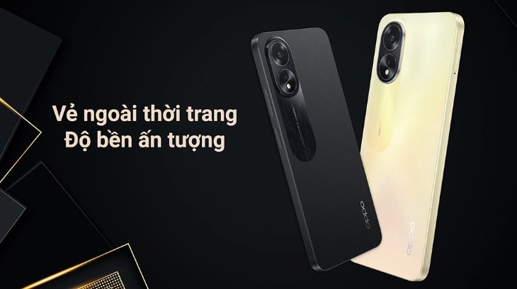 Điện thoại OPPO A38 sở hữu thiết kế bắt mắt với mức giá 4.490.000đ (cập nhật đến tháng 01/2024)