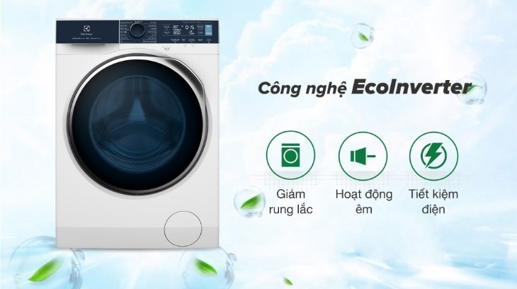 Máy giặt Electrolux UltimateCare 700 Inverter 10 kg EWF1042Q7WB với công nghệ EcoInverter hoạt động êm, tiết kiệm điện