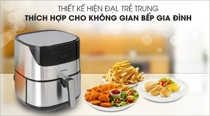 Nồi chiên không dầu Hafele AF-T5A (535.43.712) 5 lít có thiết kế trang nhã, sang trọng, góp phần gia tăng tính thẩm mỹ cho mọi căn bếp gia đình