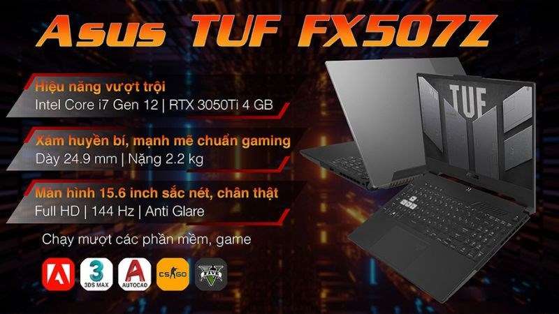 ASUS TUF Gaming thiết kế trẻ trung, hầm hố