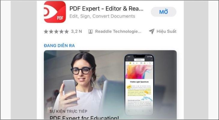 Tải PDF Expert trên App Store để có thể chuyển đổi