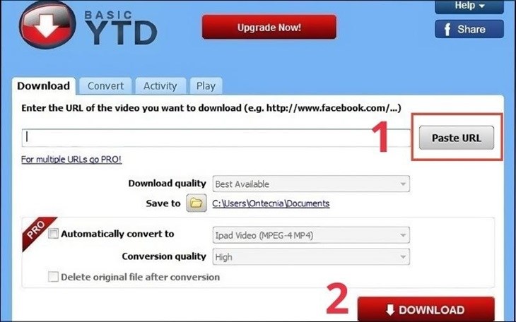 Cách tải video bằng YTD Video Downloader