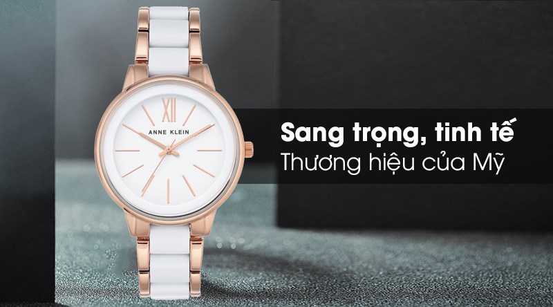 Đồng hồ nữ Anne Klein AK/1412WTRG có phong cách thiết kế hiện đại, sang trọng