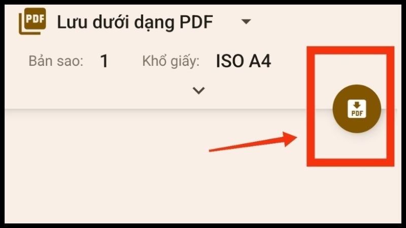 Nhấn vào mục Lưu dưới dạng, chọn Tài liệu PDF và nhấn OK