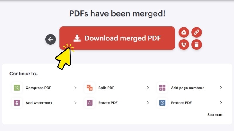 Chọn Download Merged PDF