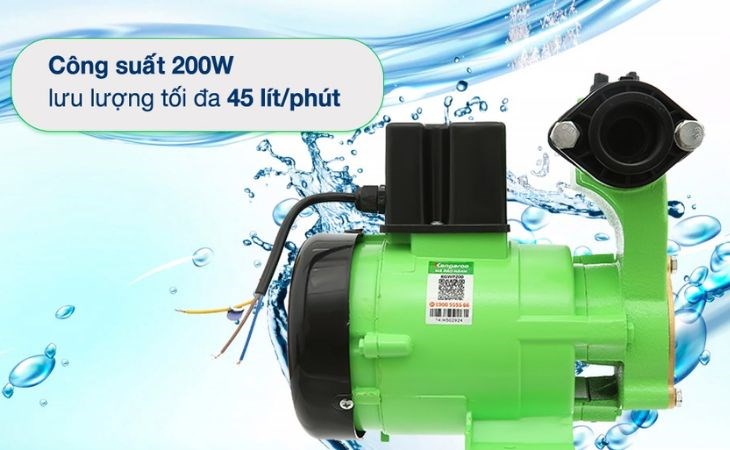 Máy bơm nước chân không Kangaroo KGWP200 200W phù hợp để sử dụng cho nhà cao khoảng 7 - 8 tầng hoặc chung cư mini