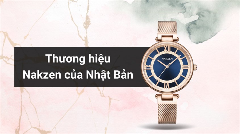 Đồng hồ Nakzen 36 mm Nữ SS8234L-2NR sở hữu khung viền mạ Ion sang trọng Đồng hồ Nakzen 36 mm Nữ SS8234L-2NR sở hữu khung viền mạ Ion sang trọng