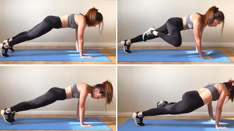 Spiderman plank là một bài tập nâng cao của tư thế plank cao