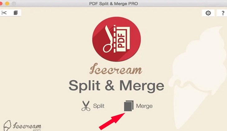 Kích hoạt Icecream PDF Split & Merge lên và kích tùy chọn Merge