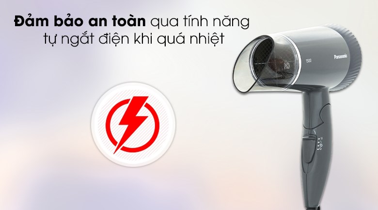 Máy sấy tóc Panasonic EH-ND57-H645 được trang bị tính năng tự ngắt điện khi quá nhiệt giúp bảo vệ an toàn cho người dùng và gia tăng độ bền cho máy