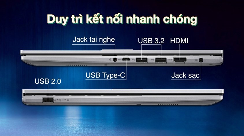 Máy có nhiều cổng giao tiếp khác nhau