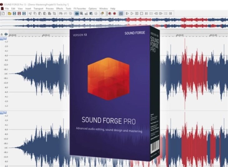 Sound Forge tạo ra những bản ghi âm một cách chuyên nghiệp với chất lượng âm thanh cao