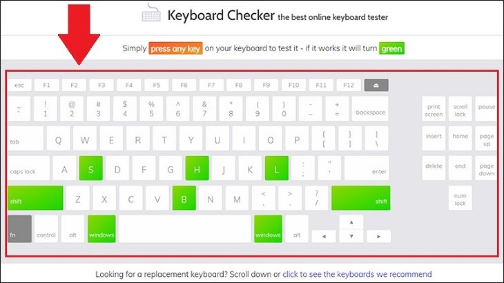 Cách sử dụng Keyboard Checker