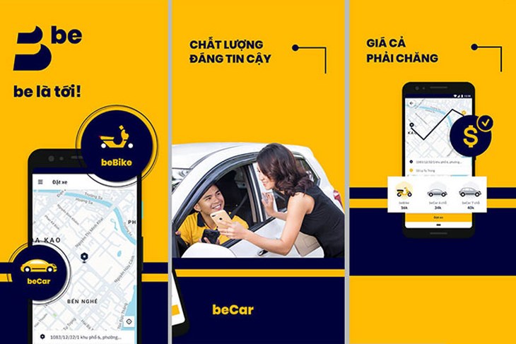 Ứng dụng Be cung cấp dịch vụ BeCar kết nối với các khách hàng có nhu cầu di chuyển bằng xe hơi với tài xế