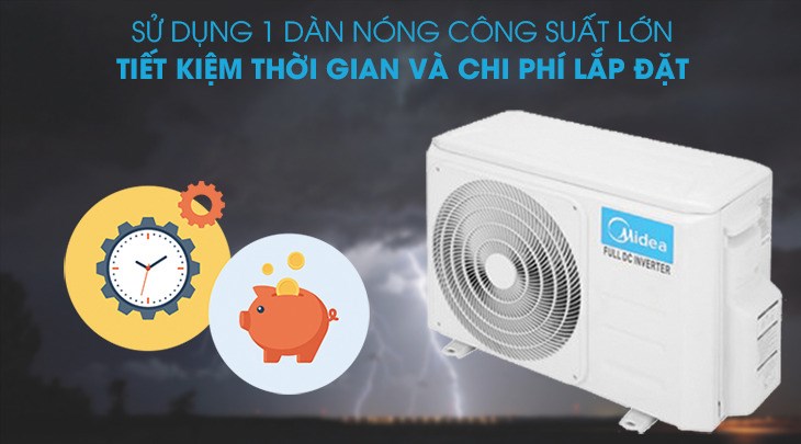 Bạn chỉ cần chi trả chi phí lắp đặt 1 cục nóng là có thể sử dụng đến 5 dàn lạnh