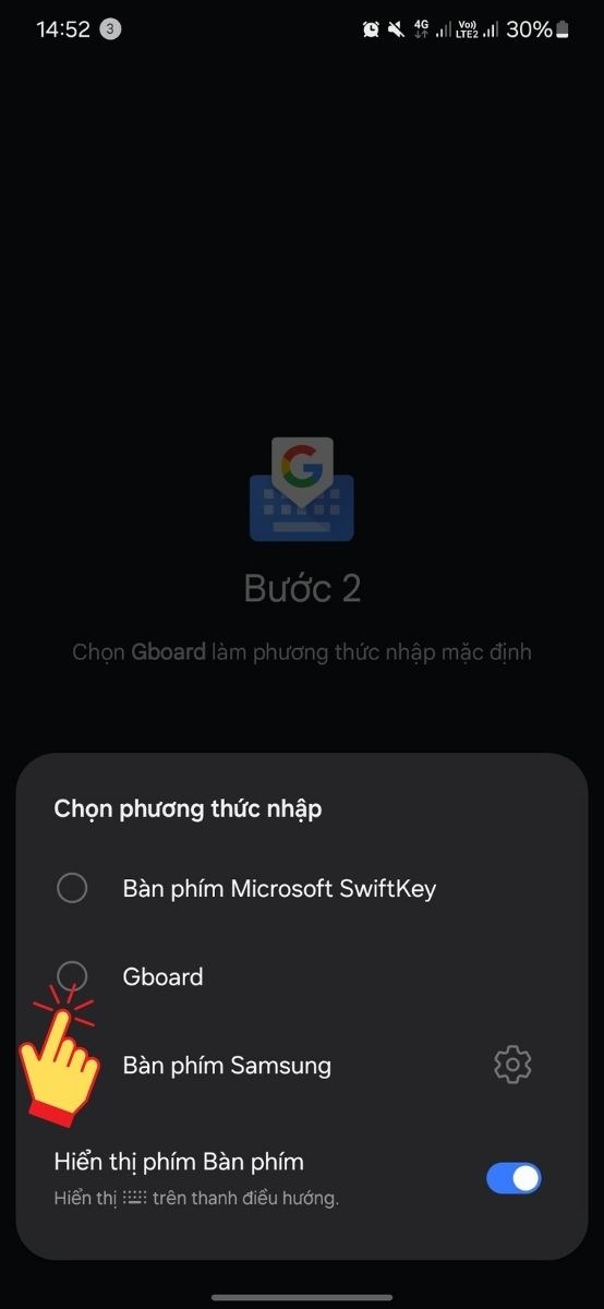 T&iacute;ch chọn GBoard