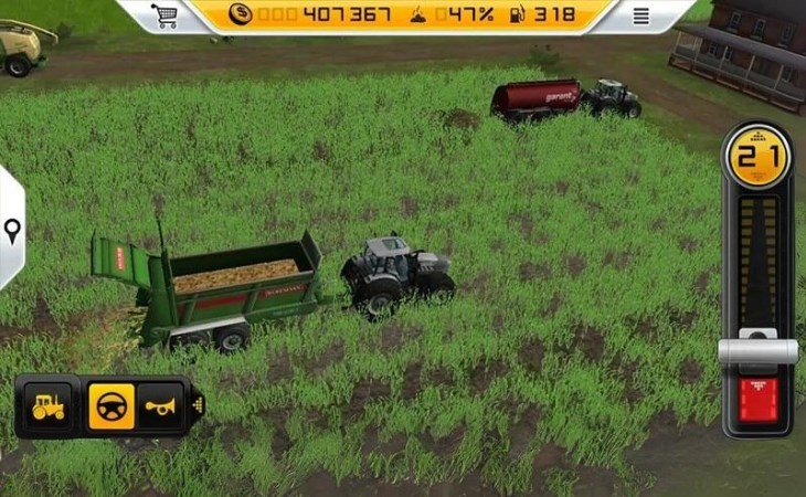 Farming simulator 14 có giao diện 3D chân thật, đẹp mắt